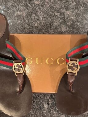 Gucci Kitten Heel Thong Sandal